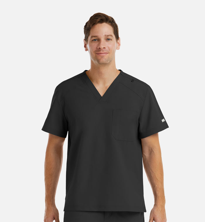 Maevn Momentum Mens V-Neck 1-Pocket Tuck In Scrub Top