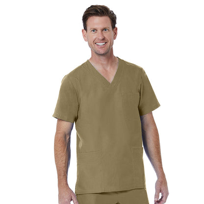 Maevn Red Panda Mens 3-Pocket Scrub Top