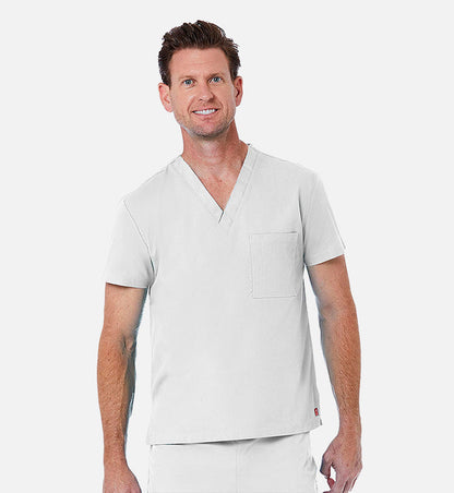 Maevn Red Panda Unisex 1-Pocket V-Neck Tuck In Scrub Top