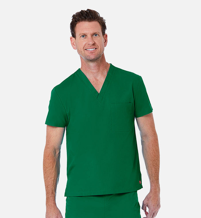 Maevn Red Panda Unisex 1-Pocket V-Neck Tuck In Scrub Top