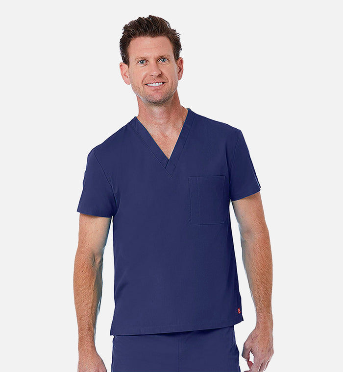 Maevn Red Panda Unisex 1-Pocket V-Neck Tuck In Scrub Top