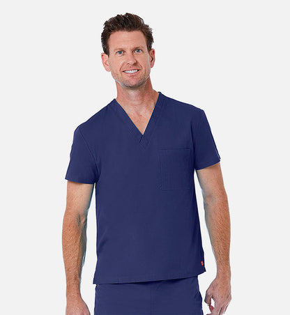 Maevn Red Panda Unisex 1-Pocket V-Neck Tuck In Scrub Top