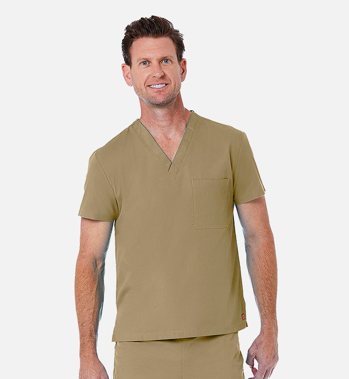 Maevn Red Panda Unisex 1-Pocket V-Neck Tuck In Scrub Top
