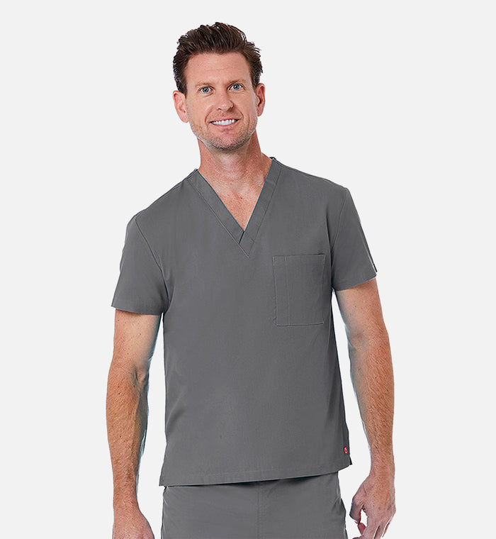 Maevn Red Panda Unisex 1-Pocket V-Neck Tuck In Scrub Top