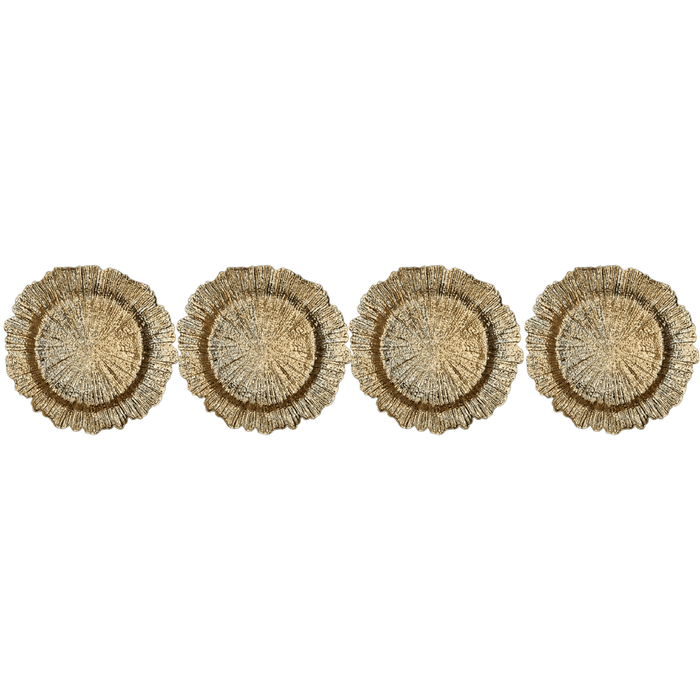 Maisie Gold Coral Charger Plate - Set of 4 Accessories