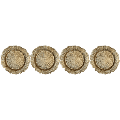 Maisie Gold Coral Charger Plate - Set of 4 Accessories