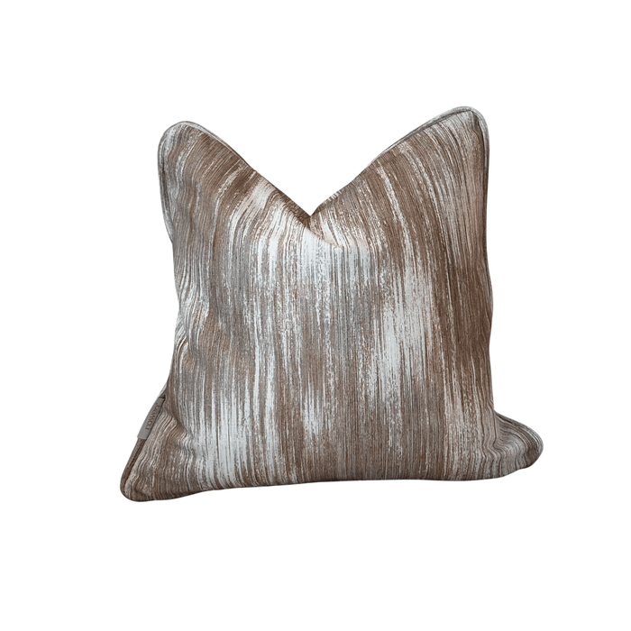 Marat Copper & Cream Abstract Patterned Cushion Cover - 50x50cm Textiles
