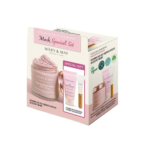 MARY & MAY Believe In Truth Rose Hyaluronics mask special set بكج مميز لاقنعة بالازهار للبشرة من ماري اند ماي