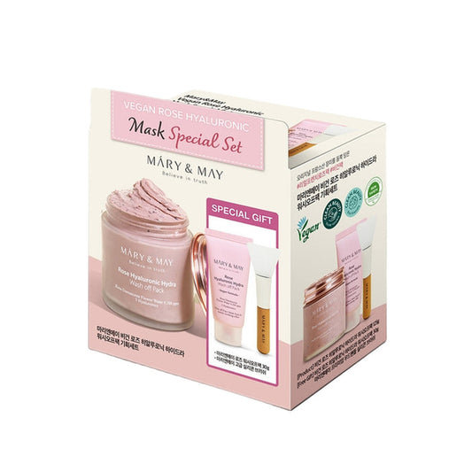 MARY & MAY Believe In Truth Rose Hyaluronics mask special set بكج مميز لاقنعة بالازهار للبشرة من ماري اند ماي