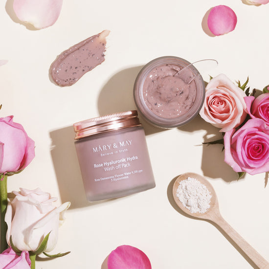 MARY & MAY Believe In Truth Rose Hyaluronics mask special set بكج مميز لاقنعة بالازهار للبشرة من ماري اند ماي