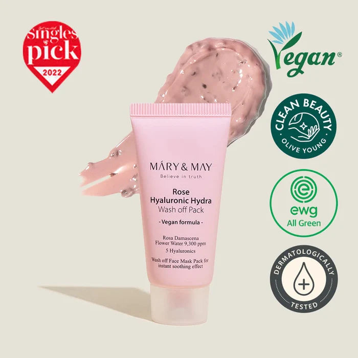 MARY & MAY Believe In Truth Rose Hyaluronics mask special set بكج مميز لاقنعة بالازهار للبشرة من ماري اند ماي