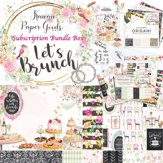 Memory Place - Kawaii Paper Goods Bundle Box - Let's Brunch. Made in Japan. Available at Embellish Away located in Bowmanville Ontario Canada.