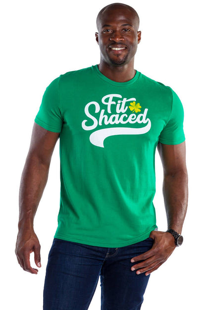 Men's Fit Shaced Tee by Tipsy Elves, casual men's T-shirt with a modern fit, displayed flat on a neutral background.