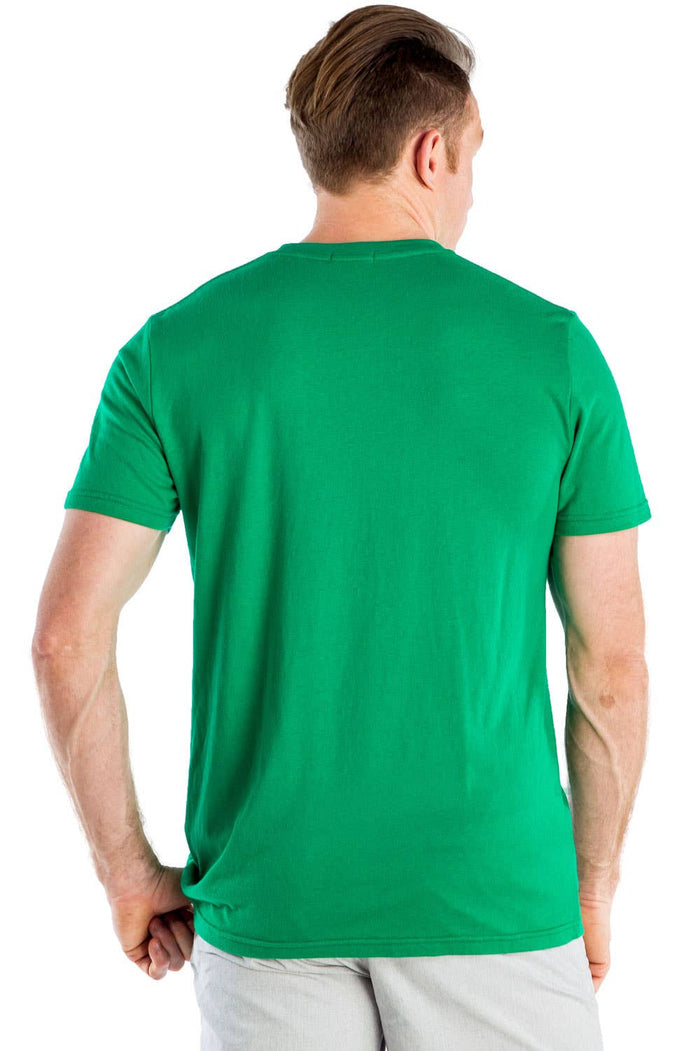 Men's Tipsy Elves fit Shaced T-shirt with graphic design, casual short-sleeve tee for men, front view showing the printed logo.