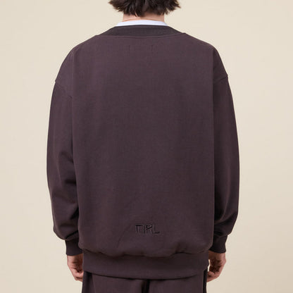 Merely Made - Premium Jacquard Wide Rib Sweatshirt - Hickory Brown