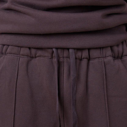 Merely Made - Premium Pintuck Jersey Wide Pants - Hickory Brown
