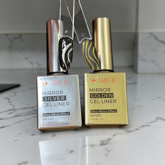 Metallic Gold Champagne/ Silver chrome Painting Gel - 15ml
