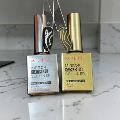 Metallic Gold Champagne/ Silver chrome Painting Gel - 15ml