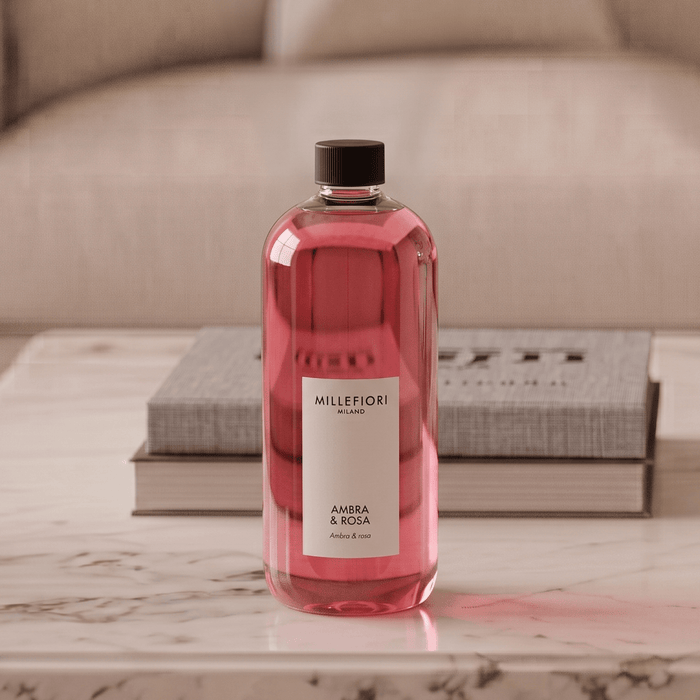 Millefiori Ambra & Rosa Fragrance 500ml Diffuser Refill
