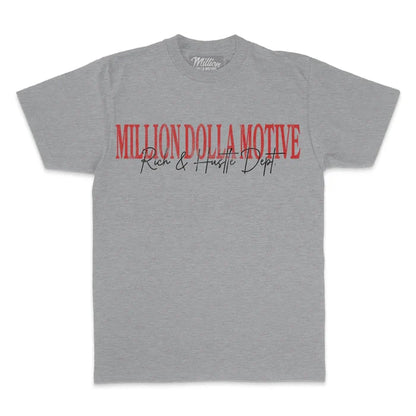 MILLION DOLLA MOTIVE TEE - HUSTLE INVEST LIVE - HEATHER GREY