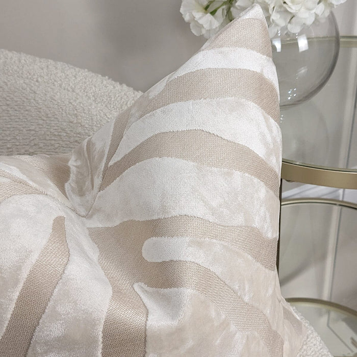 Mimi Ivory Zebra Print Cushion - 43x43cm Textiles