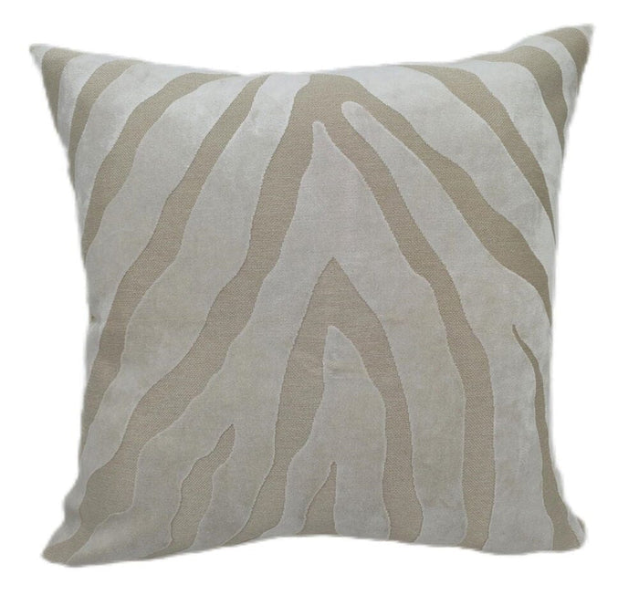 Mimi Ivory Zebra Print Cushion - 43x43cm Textiles