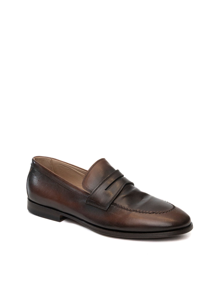 PANTANETTI Mocassino pelle moro 18572D BREST-TABACCO