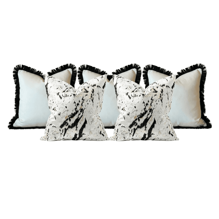 Monochrome Cushion Cover Bundle - Set of 5 Textiles