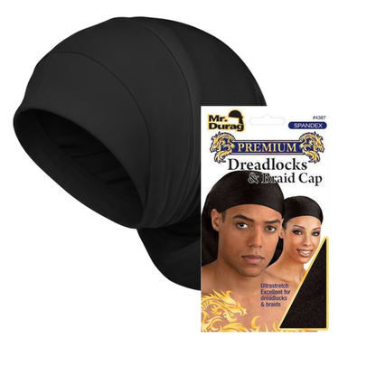 Mr. Durag Deluxe Dreadlocks And Braid Cap, 1 Count, Black
