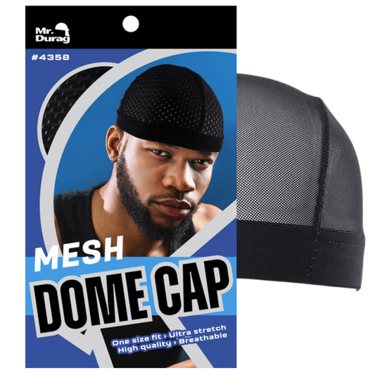Mr. Durag Mesh Dome Cap, 1 Count, Black