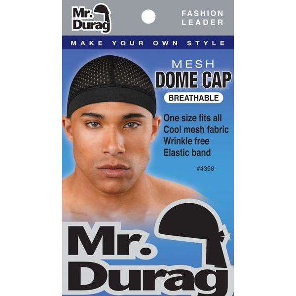 Mr. Durag Mesh Dome Cap, 1 Count, Black