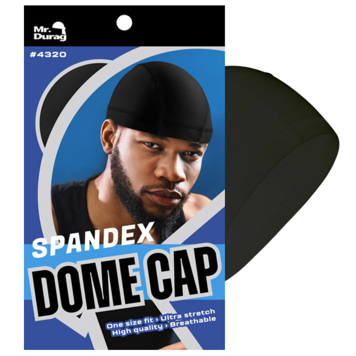 Mr. Durag Spandex Dome Cap, 1 Count, Black