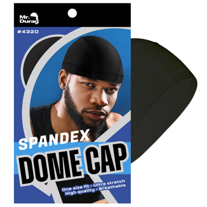 Mr. Durag Spandex Dome Cap, 1 Count, Black