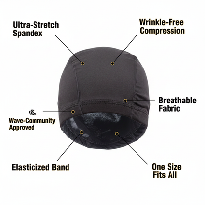 Mr. Durag Spandex Dome Cap, 1 Count, Black