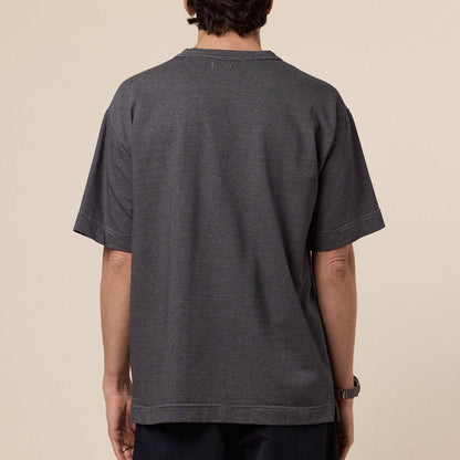 Nanamica - Micro Stripe Pocket Tee - Black/Grey