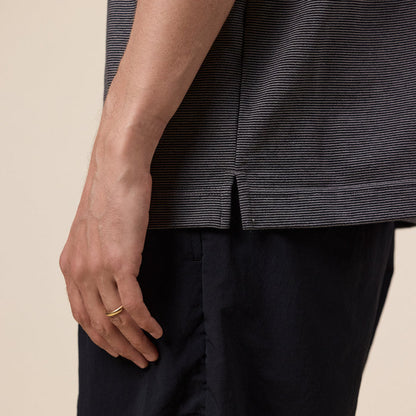 Nanamica - Micro Stripe Pocket Tee - Black/Grey