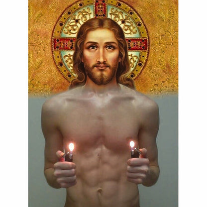 Naro Pinosa Jesus Christ Lighter Postcard