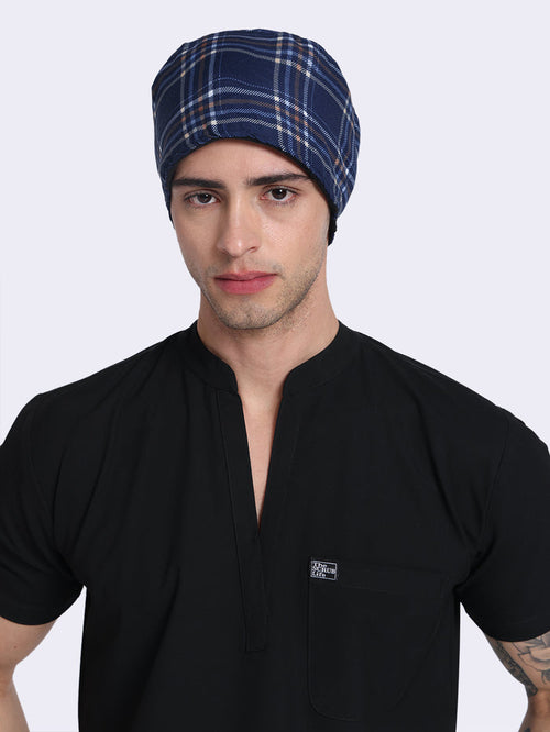 Navy Plaid Unisex Cap 059