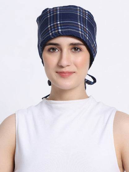 Navy Plaid Unisex Cap 059