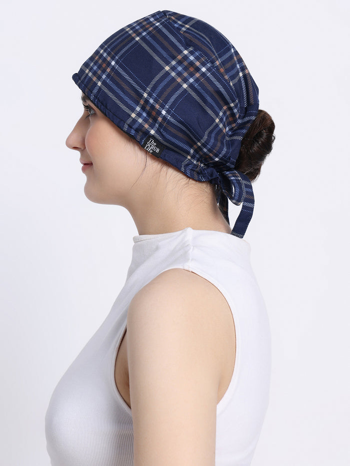 Navy Plaid Unisex Cap 059