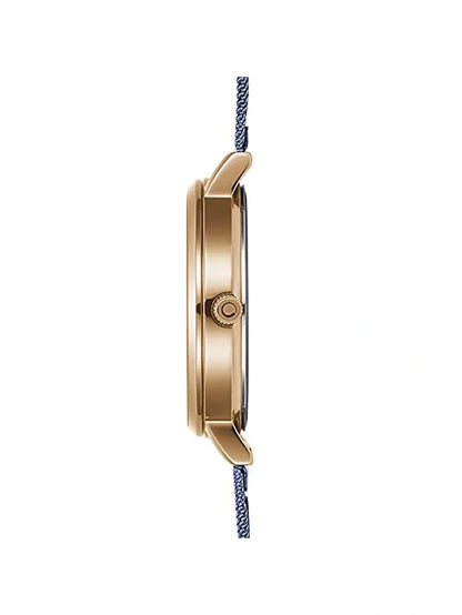 Obaku Round Blue Dial Analog Watch With Metal Strap - V248GHVLML