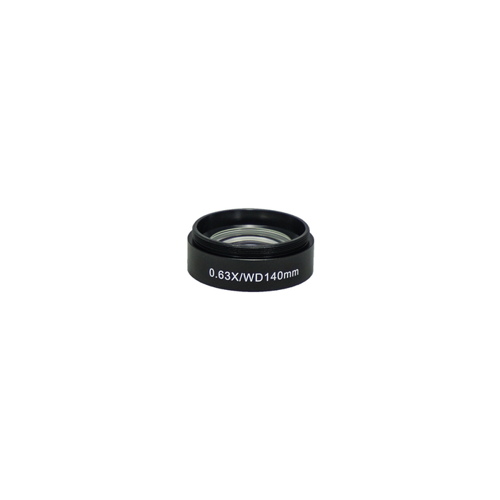 Objective Working Distance 140mm 0.63X Auxiliary Objective, SKU SZ04014331, three quarter front view