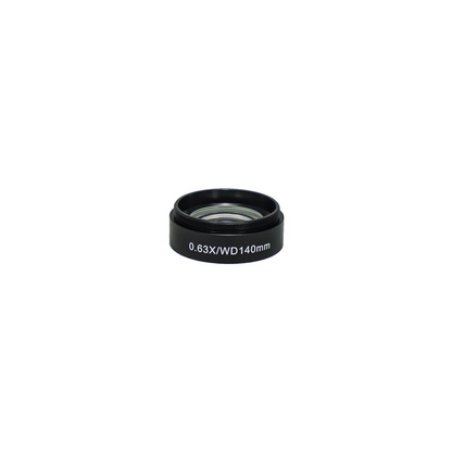 Objective Working Distance 140mm 0.63X Auxiliary Objective, SKU SZ04014331, three quarter front view