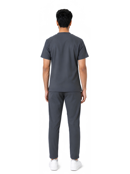ONYX 4 POCKET MANDARIN MEN (GREY) SCRUB