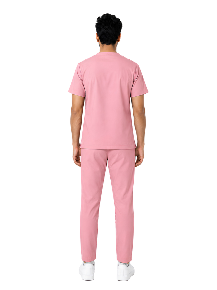 ONYX 4 POCKET MANDARIN MEN (PINK) SCRUB