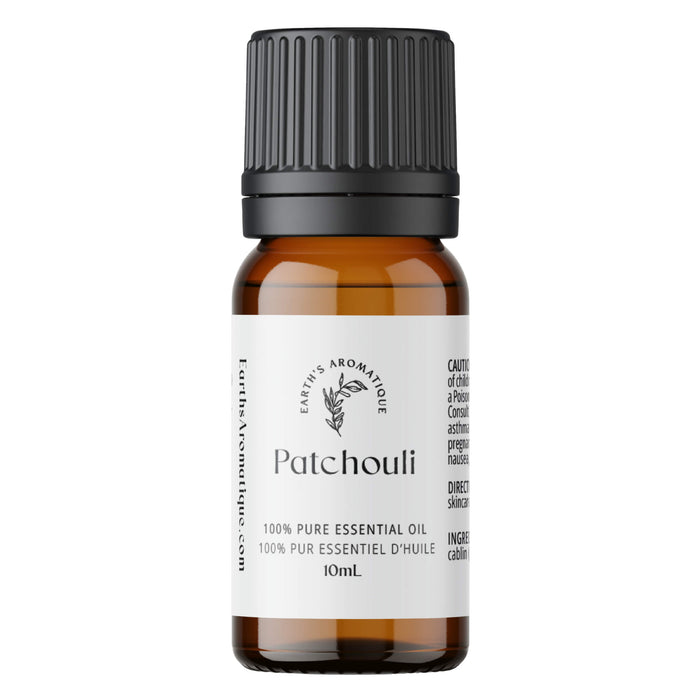 Bottle of Earth's Aromatique Patchouli Essential Oil 10 mL