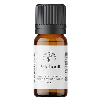 Bottle of Earth's Aromatique Patchouli Essential Oil 10 mL