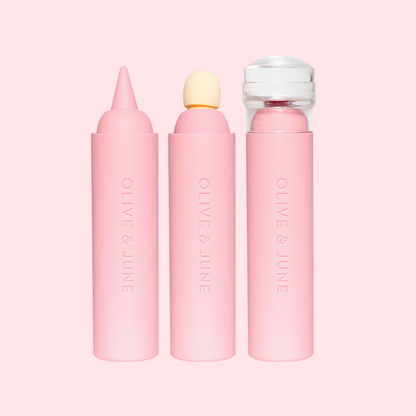Three pink silicone tools from the Penny Nail Art Tool set for creating detailed manicure designs at home