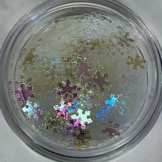 Iridescent Snowflakes Glitter Shapes
