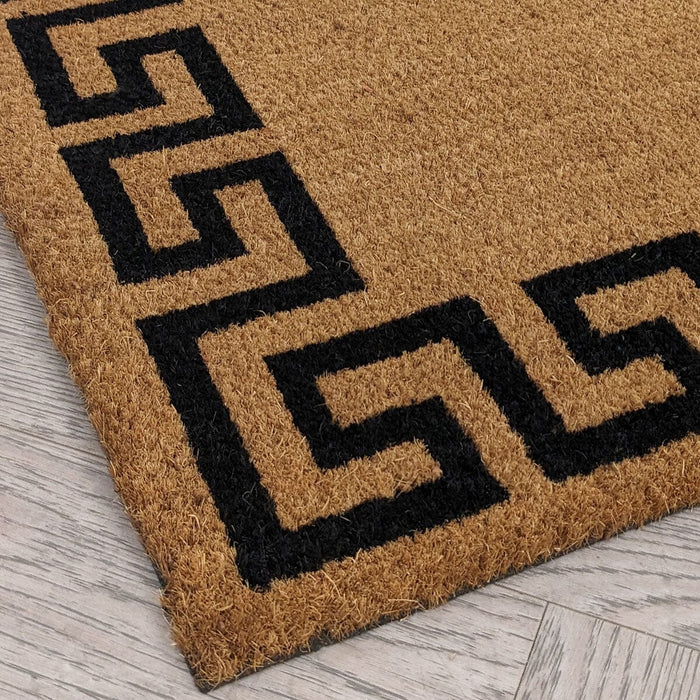 Pimlico Greek Print Bordered Double Width Large Doormat Textiles